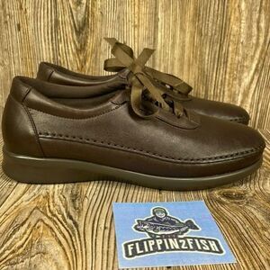 SAS TriPad Comfort Laced Up Leather Comfort Shoes Brown Women’s Size 6.5 Narrow